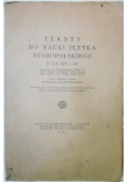 Teksty do nauki języka staropolskiego, 1924 r.