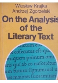 On the Analysis of the Literary Text