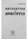 Matematyka dla ambitnych