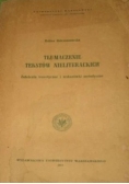 Tłumaczenie tekstów nieliterackich