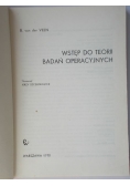 Wstęp do teorii badań operacyjnych
