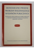 Głuchowski Jan (red.) - Ekonomiczne i prawne problemy racjonalizacji wydatków publicznych. Tom II