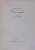 Słownik mechaniczny niemiecko-polski