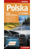 Polska 1:715 000 mapa samochodowa