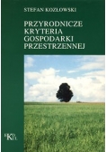 Przyrodnicze kryteria gospodarki przestrzennej.