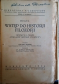 Wstęp do historji filozofji, 1924 r.