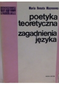 Poetyka teoretyczna. Zagadnienia języka