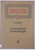 O równaniach różniczkowych