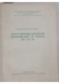 Zarys historii geografii ekonomicznej w Polsce do 1939 r.