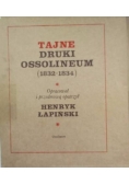 Tajne druki Ossolineum (1832-1834). Teczka