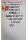 Logiczne podstawy gramatyk kategorialnych Ajdukiewicza- Lambeka