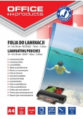 Folia do laminacji Office Products A4 216x303mm błyszcząca 100 sztuk transparentna
