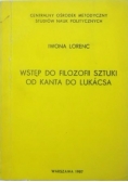 Wstęp do filozofii sztuki od Kanta do Lukacsa
