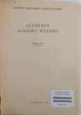 Elementy algebry wyższej