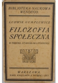 Filozofia społeczna 1912 r.