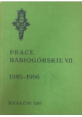 Pawłowski PRACE BABIOGÓRSKIE VII 1985-1986