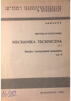Mechanika techniczna, cz. I