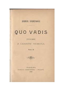 Quo Vadis , Tom II 1938r.