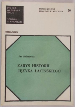Zarys Historii Języka Łacińskiego