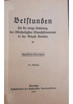 Betstunden, 1935 r.