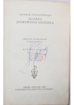 Djabeł domowego ogniska, 1925r