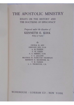 The Apostolic Ministry, 1946 r.