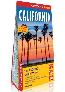 Kalifornia (California) comfort! map laminowana mapa samochodowo - turystyczna 1:1 250 000