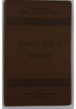 Histoire de France II 1589-1871, 1902r.