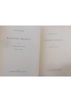 Zestaw 2 książek: Klejenie drewna, cz I i II