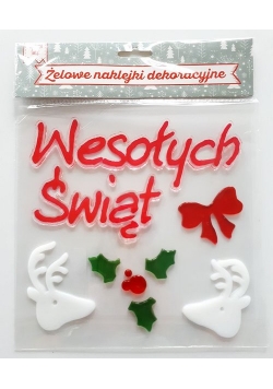 Naklejki żelowe Wesołych Świąt