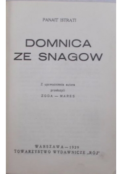 Domnica ze snagow, 1929 r.