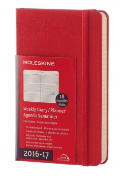 Kalendarz Moleskine 18M 2016/17 Tygodniowy Horyzontalny P