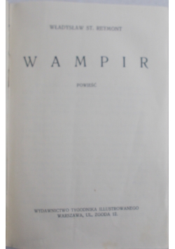 Wampir tom 22, 1931 r.