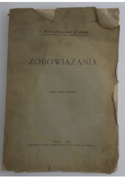 Zobowiązania, zeszyt piaty, 1938 r.