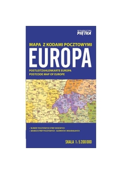 Europa Mapa z kodami pocztowymi 1:5 200 000