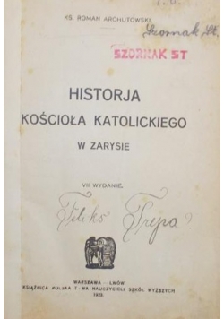 Historia Kościoła Katolickiego , 1923 r.