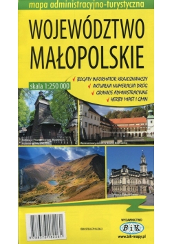 Województwo małopolskie mapa administracyjno-turystyczna 1:250 000