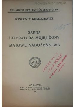 Sarna literatura mojej żony Majowie nabożeństwa, 1907 r.