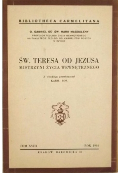 Św. Teresa od Jezusa, Tom XVIII, 1944 r.