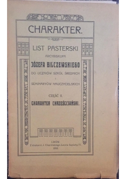 List Pasterski część II, 1918 r.