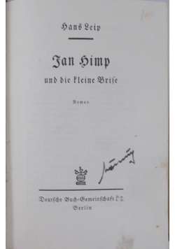 Jan Bim und die kleine brief, 1934 r.