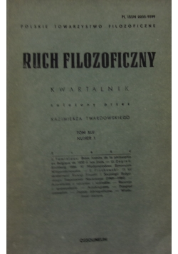Ruch filozoficzny tom XLV, nr 1