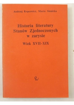 Historia literatury Stanów Zjednoczonych w zarysie. Wiek XVII-XIX