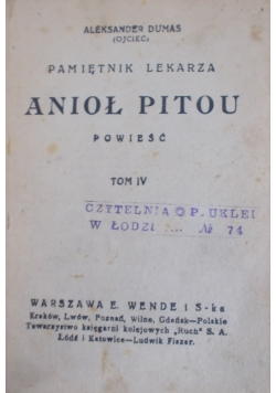 Anioł Pitou,  tom IV