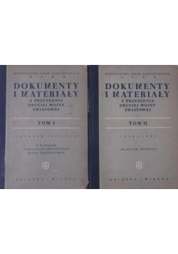 Dokumenty i materiały z przedednia drugiej wojny światowej, tom I-II, 1949 r.