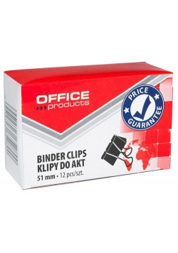 Klipy do akt 51mm Office Products 12 sztuk
