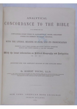 Concordance to the bible, 1880r.