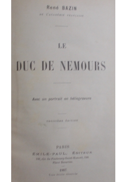 Le duc de nemours , 1907 r.
