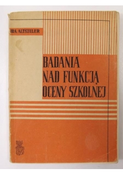 Badania nad funkcją oceny szkolnej