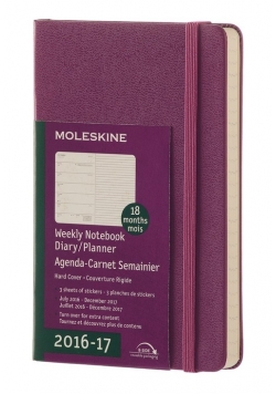 Kalendarz Moleskine 18M 2016/17 Tydzień+Notatki P fioletowy